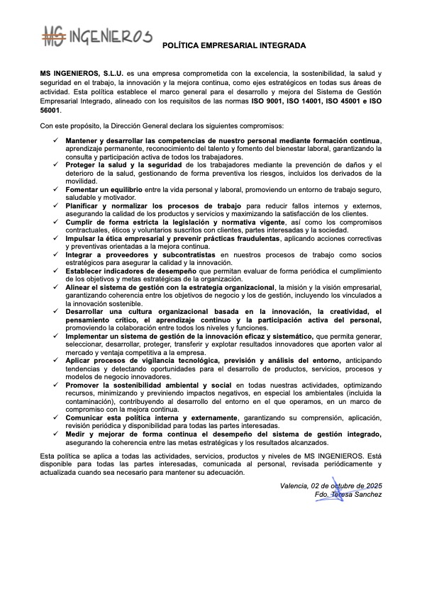 Politica Empresarial Integral 10-2025 Politica Empresarial Integral 10-2025